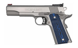 Colt 1911 Gold Cup Trophy .38 Super 5" Bbl Stainless/Blue Laminate 8 Round Firearm