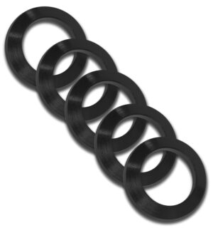 GrovTec Crush Washer 223 Cal Black Nitride Steel 1/2"-28 tpi Rifle 5 Per Pack