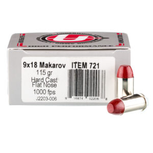 Underwood 9x18 Makarov 115 Grain Hard Cast FN Ammo - 20rds