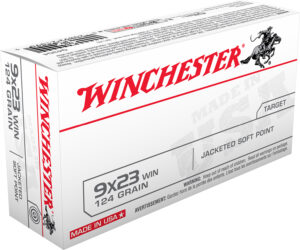 Winchester USA 9x23Win 124gr Jacketed Soft Point Ammo - 50rd