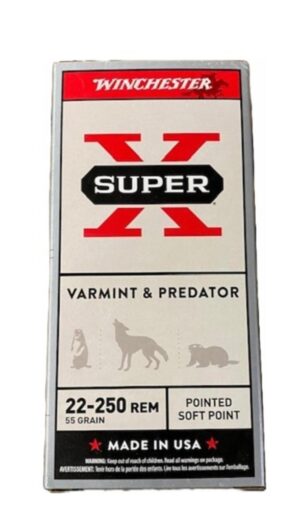 Winchester Super-X 22-250 Rem 55gr PSP Ammo - 20rds