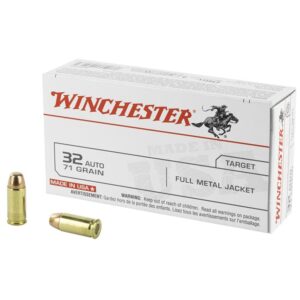 Winchester USA White Box 32 Auto 71gr FMJ Ammo - 50rds