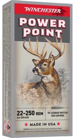Winchester Power Point 22-250 Rem 64 Gr PSP- 20rd