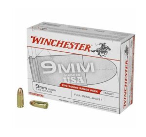 Winchester USA 9mm Luger 115gr FMJ Ammo - 200rds