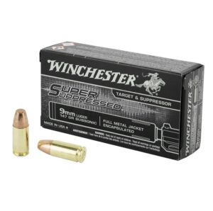 Winchester Super Suppressed 9mm Luger 147gr Subsonic FMJ Encapsulated Ammo-50rds