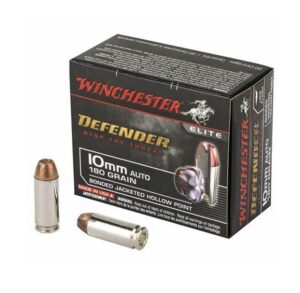 Winchester Defender 10mm 180gr Bonded JHP Ammo - 20rds