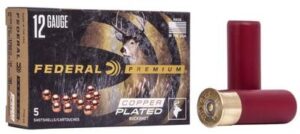 Federal 12 Gauge 3" 15 Pellets 00 Buck Copper Plated Buckshot Ammo - 5rd