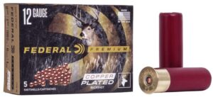 Federal 12 Gauge 3" 41 Pellets #4 Buckshot Copper Plated Ammo - 5rds