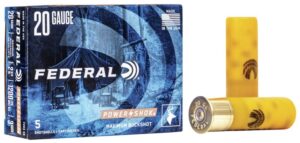 Federal Power-Shok 20 Gauge 2-3/4" 20 Pellets #3 Buck Shot Ammo - 5rds