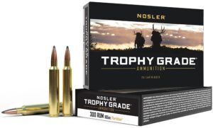 Nosler 60064 Trophy Grade 300 RUM 165 gr Nosler Spitzer Partition Ammo - 20rd