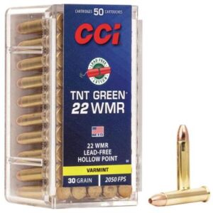 CCI 22 WMR 30 Grain Lead-Free JHP TNT Green Ammo