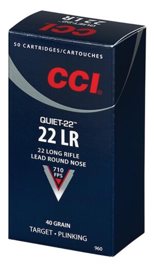 CCI 22 LR 40gr LRN Quiet-22 Ammo - 50rds