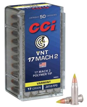 CCI 17 Mach 2 17 Grain Polymer Tip VNT Varmint Ammo