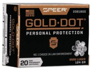 Speer Gold Dot 9MM 124gr Hollow Point Ammo - 20rds