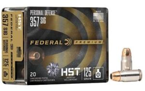 Federal Personal Defense 357 Sig 125gr HST JHP Ammo - 20rds