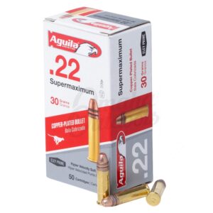 Aguila 22 LR 30gr Supermaximum Copper Plated Solid Point Ammo - 50rds