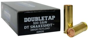 DoubleTap 500 S&W Mag 380gr Payload 400pc #9Shot +180gr Hardcast Solid Ammo-20rd