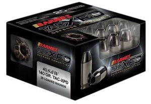 Barnes 40 S&W 140gr TAC-XPD Defense Ammo - 20rds