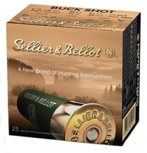Sellier + Bellot 12 Gauge 2-3/4 27 Pellets #4 Buckshot Ammo