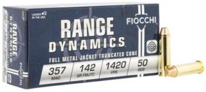 Fiocchi 357 Mag 142gr Range Dynamics FMJTC Ammo - 50rds