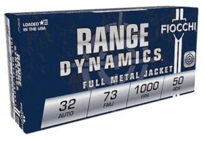 Fiocchi 32 Auto 73 Grain FMJ Range Dynamics Ammo - 50rds