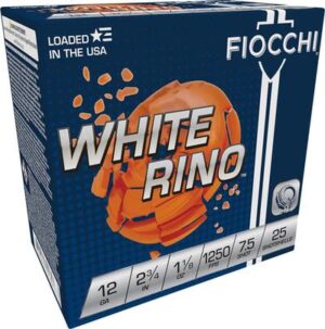 Fiocchi 12 Gauge 2-3/4 1-1/8oz #7.5 Shot White Rino Ammo - 25rds