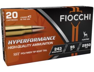 Fiocchi Hyperformance 243 Win 95gr SST Ammo - 20rds