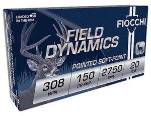 Fiocchi 308 Win 150 Grain PSP Field Dynamics Ammo