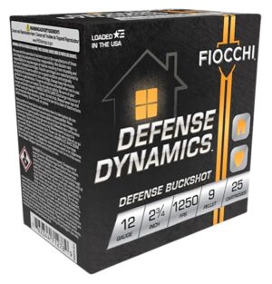 Fiocchi Defense Dynamics Buckshot 12 Gauge 2-3/4" 9 Pellet Ammo - 25rd