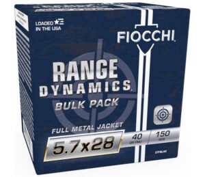 Fiocchi Range Dynamics 5.7x28mm 40gr FMJ Bulk Pack Ammo - 150rds