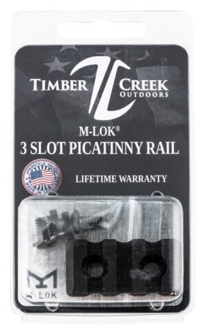 Timber Creek M-Lok 3 Slot Picatinny Rail Black