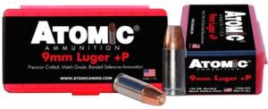 Atomic 9mm +P 124gr Hollow Point Match Ammo - 20rds