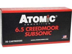 Atomic 6.5 Creedmoor 130gr Sierra MatchKing BTHP Subsonic Ammo - 20rds