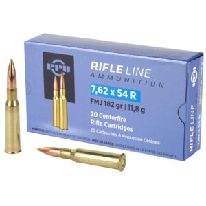 Prvi Partizan (PPU) 7.62x54 R 182gr FMJBT Ammo - 20rds