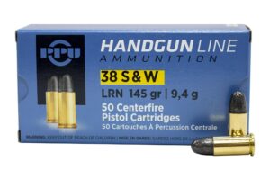 PPU Handgun Line 38 S&W 145 Grain LRN Ammo - 50rds