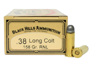 Black Hills 38 Long Colt 158gr Round Nose Lead Cowboy Ammo - 50rd