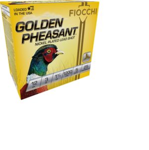 Fiocchi Golden Pheasant 12 Gauge 3" 1-3/4oz #5 Shot Ammo -25rd