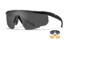 Wiley X Saber Advanced 308 Matte Black Frame with Smokey Grey/ Clear/ Light Rust Shields