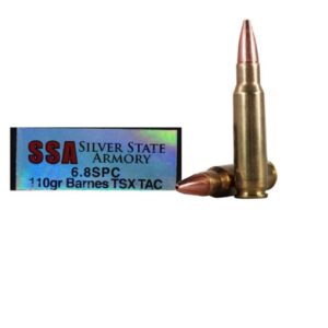 Silver State Armory 6.8mm SPC 110gr Barnes TSX Tactical Ammo - 20rd