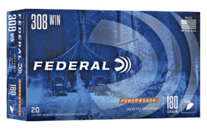 Federal Power-Shok 308Win 180gr Jacketed Soft Point Ammo - 20rd