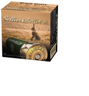 Sellier + Bellot 12 Gauge 2-3/4" 12 Pellets 1-1/8oz 1 Buck Shot Ammo - 25rd